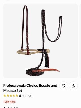 Professional Bosal and Mecate Set - Black and Tan by
